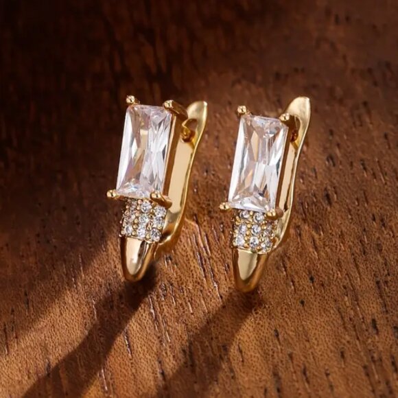 14K Gold Womens Small 2ct Diamond Drop Earrings Ladies NEW 14 K Silver Jewelry